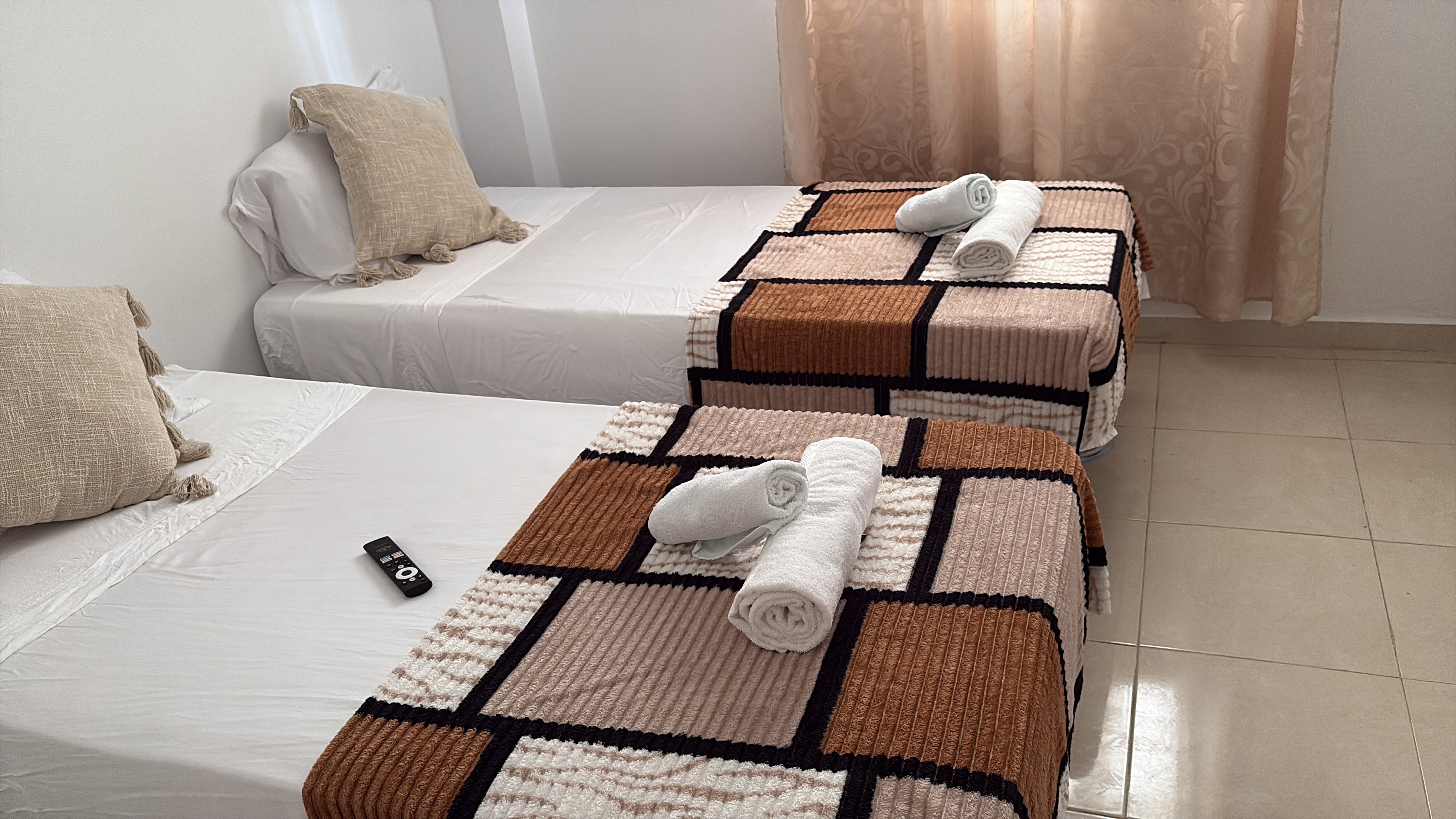 Cozy bedroom with soft lighting at Dar Salma Tangier apartment