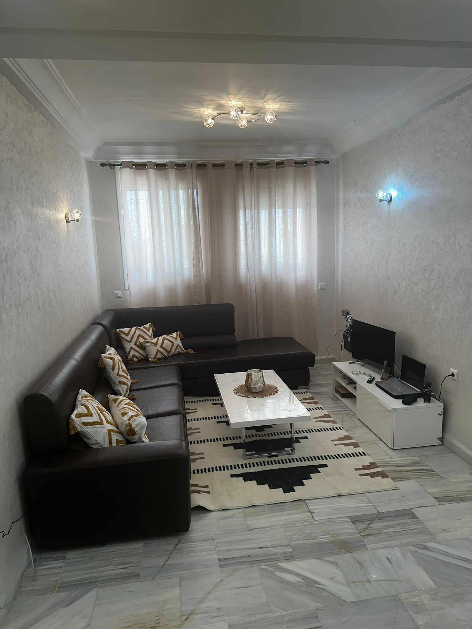 Elegant living room with Netflix and Wi-Fi at Dar Salma Tangier