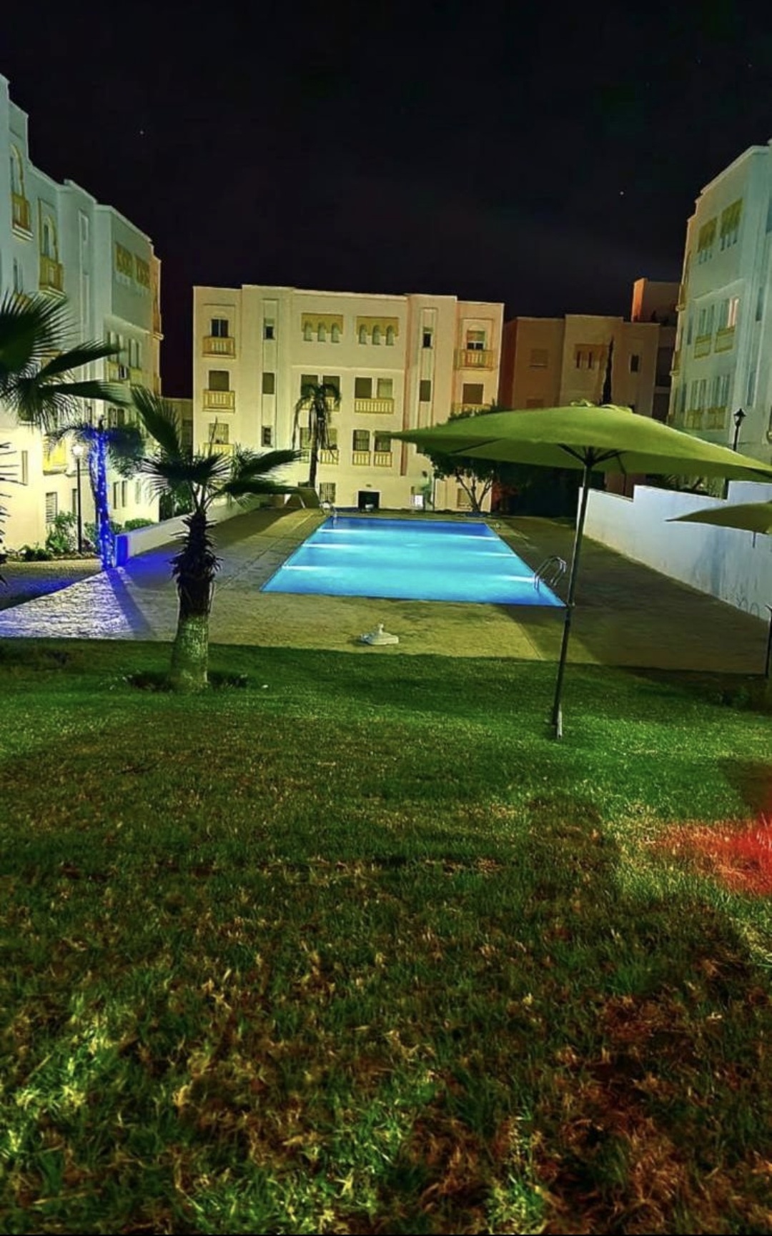 Dar Salma Tangier swimming pool at sunset